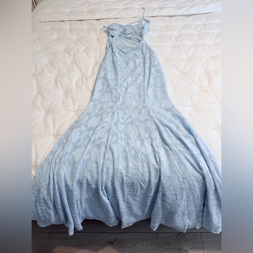 HOUSE OF CB 'Joan' Bluebell Lace Up Maxi Dress/Size Small Cup A-C NWOT - Picture 3 of 4